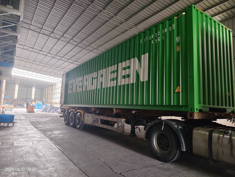 Sealed Evergreen container ready for departure — Kosda Ningbo June 2026